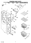 FREEZER LINER PARTS Diagram and Parts List for KSRG25FTSS00  KitchenAid Refrigerator