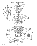 PUMP AND MOTOR Diagram and Parts List for KUDP220T3  KitchenAid Dishwasher