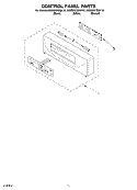 CONTROL PANEL Diagram and Parts List for KEBS207DWH12  KitchenAid Wall Oven