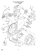 SECTION Diagram and Parts List for KEYE665BWH3  KitchenAid Dryer