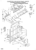 CONTROLS AND REAR PANEL Diagram and Parts List for LLC7244BZ0  Whirlpool Washer