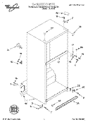 CABINET Diagram and Parts List for ET18NMXFW01  Whirlpool Refrigerator