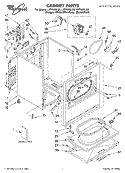 SECTION Diagram and Parts List for LER7620LW0  Whirlpool Dryer