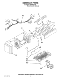 ICEMAKER PARTS Diagram and Parts List for GI6SDRXXY06  Whirlpool Refrigerator