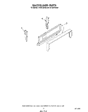 BACKGUARD Diagram and Parts List for SF3001SRW1  Whirlpool Range
