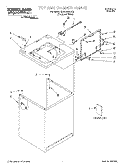 TOP AND CABINET, LITERATURE Diagram and Parts List for SAWB600HQ0  Whirlpool Washer