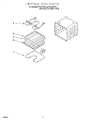 INTERNAL OVEN Diagram and Parts List for RBD275PDB7  Whirlpool Wall Oven