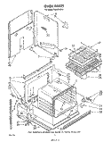 OVEN Diagram and Parts List for RS630PXK3  Whirlpool Range