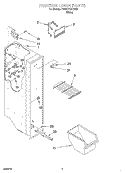 FREEZER LINER Diagram and Parts List for 7ED20TQXFW03  Whirlpool Refrigerator