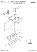 DOOR AND PANEL PARTS Diagram and Parts List for KUDS01FKSS0  KitchenAid Dishwasher