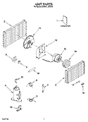 UNIT PARTS Diagram and Parts List for ATE1245SPP0  Whirlpool Air Conditioner