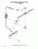 UPPER WASH AND RINSE PARTS Diagram and Parts List for KUDE40FXSP0  KitchenAid Dishwasher