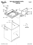TOP AND CABINET PARTS Diagram and Parts List for 3RLSQ8533JQ5  Whirlpool Washer
