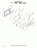 DOOR PARTS Diagram and Parts List for GY399LXUS04  Whirlpool Range