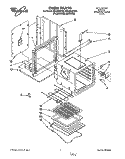 OVEN Diagram and Parts List for RB1005XYW2  Whirlpool Wall Oven