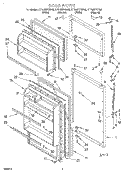 DOOR Diagram and Parts List for ET14JMXGN02  Whirlpool Refrigerator