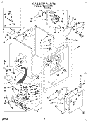 CABINET Diagram and Parts List for RGL3612BW0  Roper Dryer