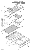 SHELF Diagram and Parts List for TT20DKXBW00  Whirlpool Refrigerator