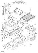 SHELF Diagram and Parts List for KTRP20MDWH04  Whirlpool Refrigerator