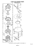 PUMP AND MOTOR Diagram and Parts List for DU7200XS1  Whirlpool Dishwasher