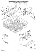 UPPER RACK AND TRACK PARTS Diagram and Parts List for KUDT03STSS3  KitchenAid Dishwasher