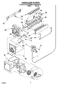 ICEMAKER PARTS Diagram and Parts List for ET9AHTXMQ02  Whirlpool Refrigerator