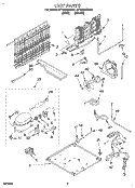 UNIT Diagram and Parts List for ET18HNXDN01  Whirlpool Refrigerator