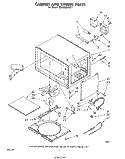 CABINET AND STIRRER Diagram and Parts List for MW3500XM1  Whirlpool Microwave