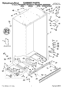 CABINET, LITERATURE Diagram and Parts List for KSSS36QKT00  KitchenAid Refrigerator