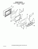 DOOR PARTS Diagram and Parts List for GY397LXUT03  Whirlpool Range