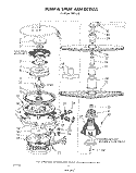PUMP AND SPRAY ARM Diagram and Parts List for 8585L30  Roper Dishwasher