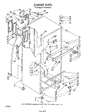 CABINET Diagram and Parts List for ET18PKXSW05  Whirlpool Refrigerator