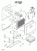 UNIT PARTS Diagram and Parts List for EV181NZRQ05  Whirlpool Freezer
