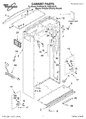 CABINET, LITERATURE Diagram and Parts List for PVWS600LY0  Whirlpool Cabinet