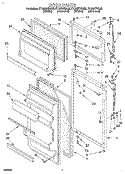 DOOR, LIT/OPTIONAL Diagram and Parts List for RT12DKXBL00  Roper Refrigerator