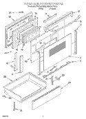 DOOR AND DRAWER Diagram and Parts List for KESC307BAL8  KitchenAid Range