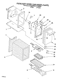 AUXILIARY OVEN AND DOOR Diagram and Parts List for RF4700XEW6  Whirlpool Range