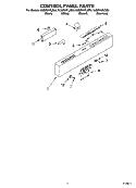 CONTROL PANEL PARTS Diagram and Parts List for KUDP01FLWH6  KitchenAid Dishwasher