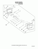 DOOR PARTS Diagram and Parts List for KHMS2056SSS2  KitchenAid Microwave