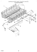 UPPER RACK AND TRACK Diagram and Parts List for KUDJ23HYWH2  KitchenAid Dishwasher