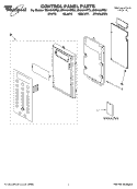 CONTROL PANEL PARTS Diagram and Parts List for MH3184XPB2  Whirlpool Microwave
