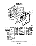 DOOR Diagram and Parts List for RB2200XK0  Whirlpool Wall Oven