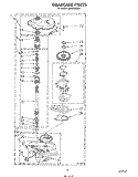 GEARCASE Diagram and Parts List for LA6058XSW1  Whirlpool Washer