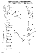 MOTOR AND ICE CONTAINER PARTS Diagram and Parts List for GC5SHEXNT00  Whirlpool Refrigerator