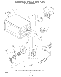 MAGNETRON AND AIR FLOW Diagram and Parts List for MW3520XP2  Whirlpool Microwave