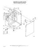 WASHER CABINET Diagram and Parts List for LT5000XSW3  Whirlpool Washer Dryer Combo