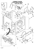 CABINET Diagram and Parts List for LGV4634JT1  Whirlpool Dryer