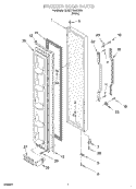 FREEZER DOOR Diagram and Parts List for 3KART700GW00  Whirlpool Refrigerator