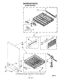 DISHRACK Diagram and Parts List for DU9700XR6  Whirlpool Dishwasher