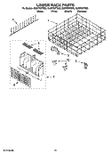 LOWER RACK PARTS, OPTIONAL PARTS (NOT INCLUDED) Diagram and Parts List for GU2370XTST0  Whirlpool Dishwasher